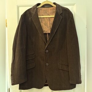 ANDREW FEZZA Assets Brown Corduroy Velvet Sport Coat Blazer 42R